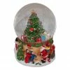 Northlight 5" Musical Santa Giving Gifts Christmas Tree Snow Globe
