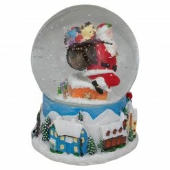 Northlight 6.5" Santa Coming Down The Chimney Christmas Snow Globe -Northlight Shop northlight pm90627 3 05155.1603332080