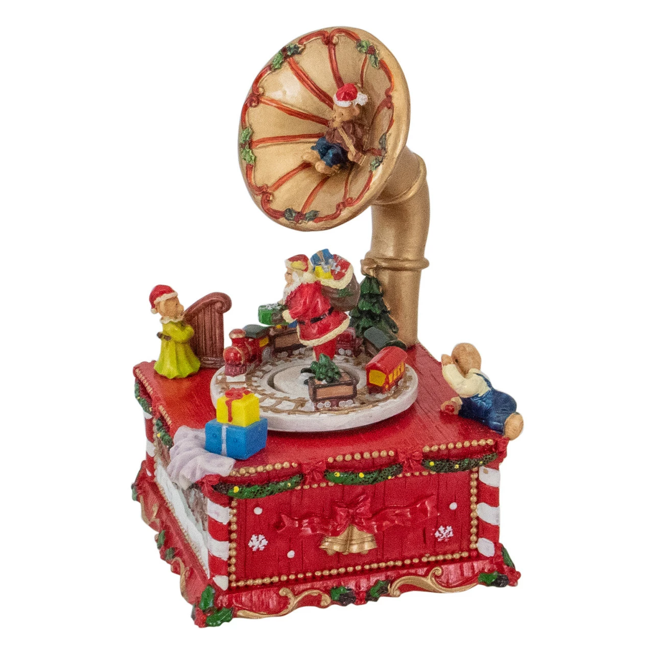 Northlight 7" Santa Claus On Phonograph Musical Christmas Decoration 4 Northlight 7" Santa Claus On Phonograph Musical Christmas Decoration - Image 4