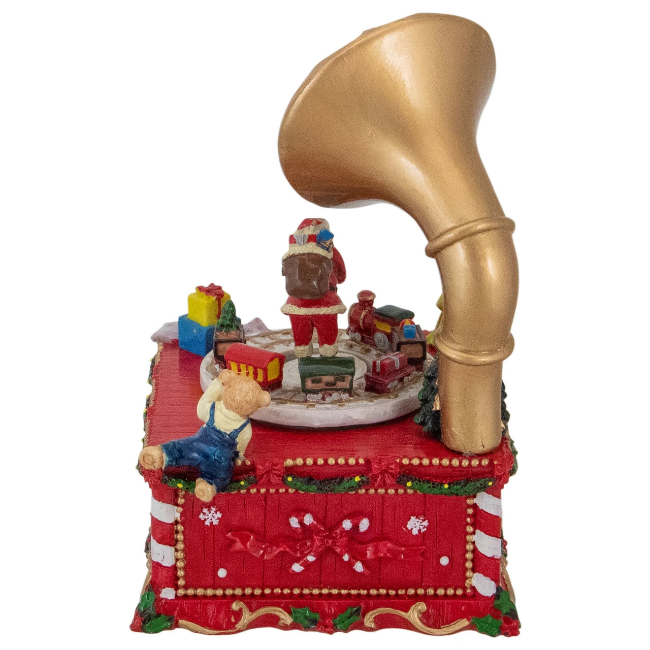 Northlight 7" Santa Claus On Phonograph Musical Christmas Decoration 5 Northlight 7" Santa Claus On Phonograph Musical Christmas Decoration - Image 5