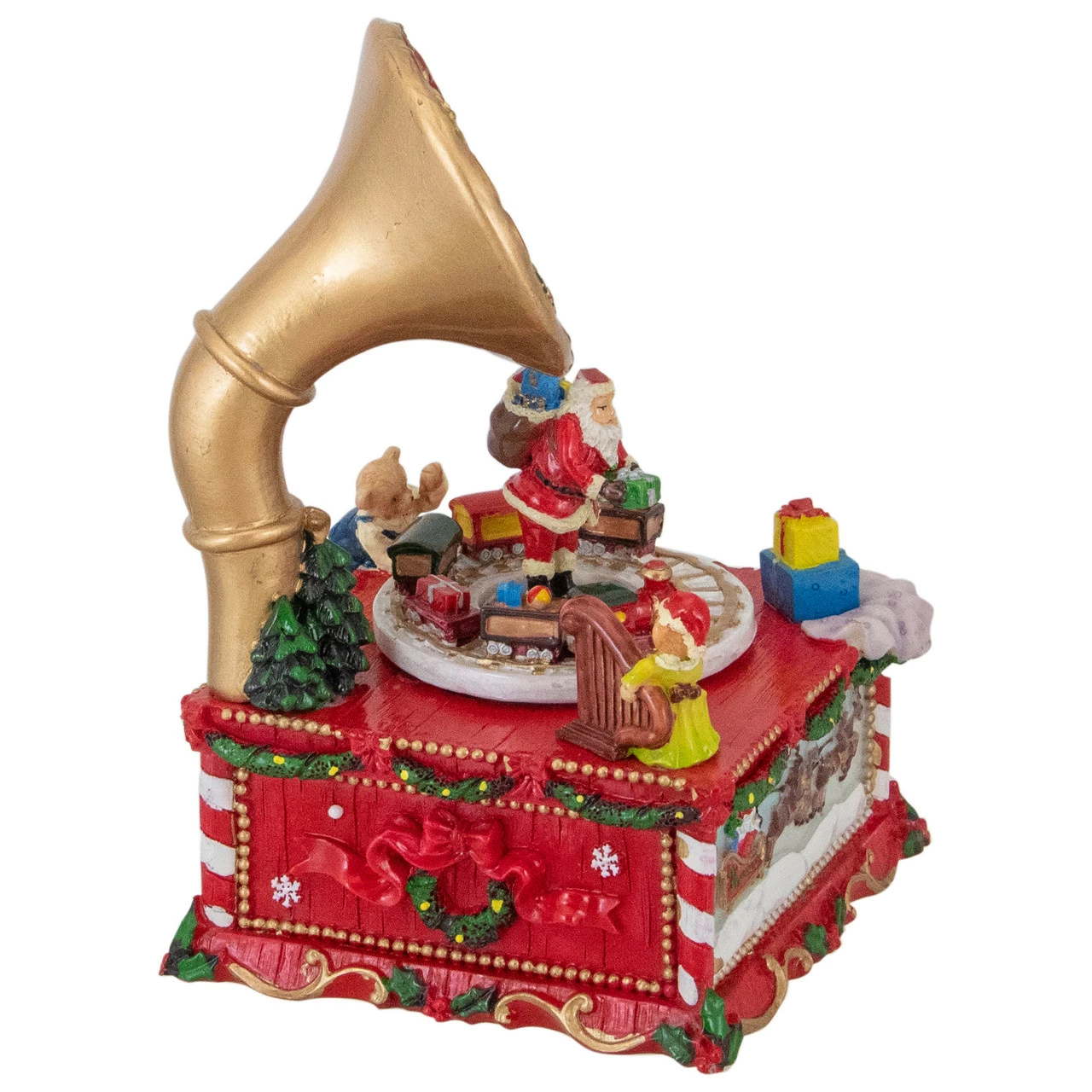 Northlight 7" Santa Claus On Phonograph Musical Christmas Decoration 3 Northlight 7" Santa Claus On Phonograph Musical Christmas Decoration - Image 3
