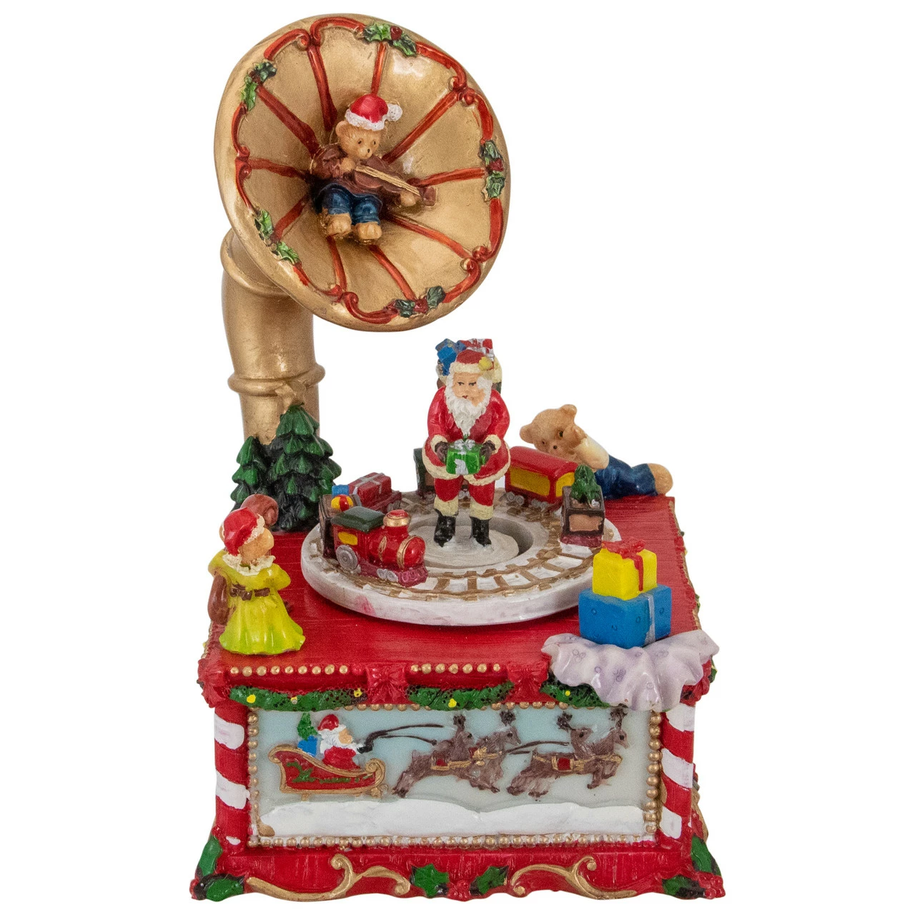 Northlight 7" Santa Claus On Phonograph Musical Christmas Decoration 1 Northlight 7" Santa Claus On Phonograph Musical Christmas Decoration