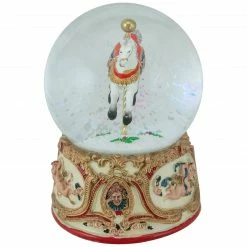 Northlight 5.5" Musical Carousel Horse Christmas Snow Globe -Northlight Shop northlight pm92412 1 50465.1665610435