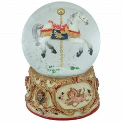 Northlight 5.5" Musical Carousel Horse Christmas Snow Globe -Northlight Shop northlight pm92412 2 50824.1665610435