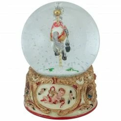 Northlight 5.5" Musical Carousel Horse Christmas Snow Globe -Northlight Shop northlight pm92412 3 00775.1665610435