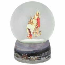 Northlight 6.5" Norman Rockwell 'Santa And His Helpers' Christmas Snow Globe -Northlight Shop northlight pm94059 4 68639.1665610753