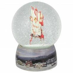 Northlight 6.5" Norman Rockwell 'Santa Looking At Two Sleeping Children' Christmas Snow Globe -Northlight Shop northlight pm94060 2 45219.1665610753