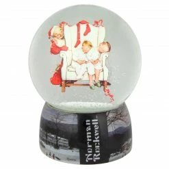 Northlight 6.5" Norman Rockwell 'Santa Looking At Two Sleeping Children' Christmas Snow Globe -Northlight Shop northlight pm94060 3 77066.1665610753