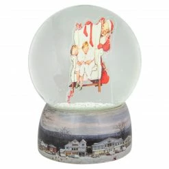 Northlight 6.5" Norman Rockwell 'Santa Looking At Two Sleeping Children' Christmas Snow Globe -Northlight Shop northlight pm94060 4 48510.1665610753