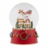 Northlight 7" Santa And Reindeer Christmas Night Musical Snow Globe