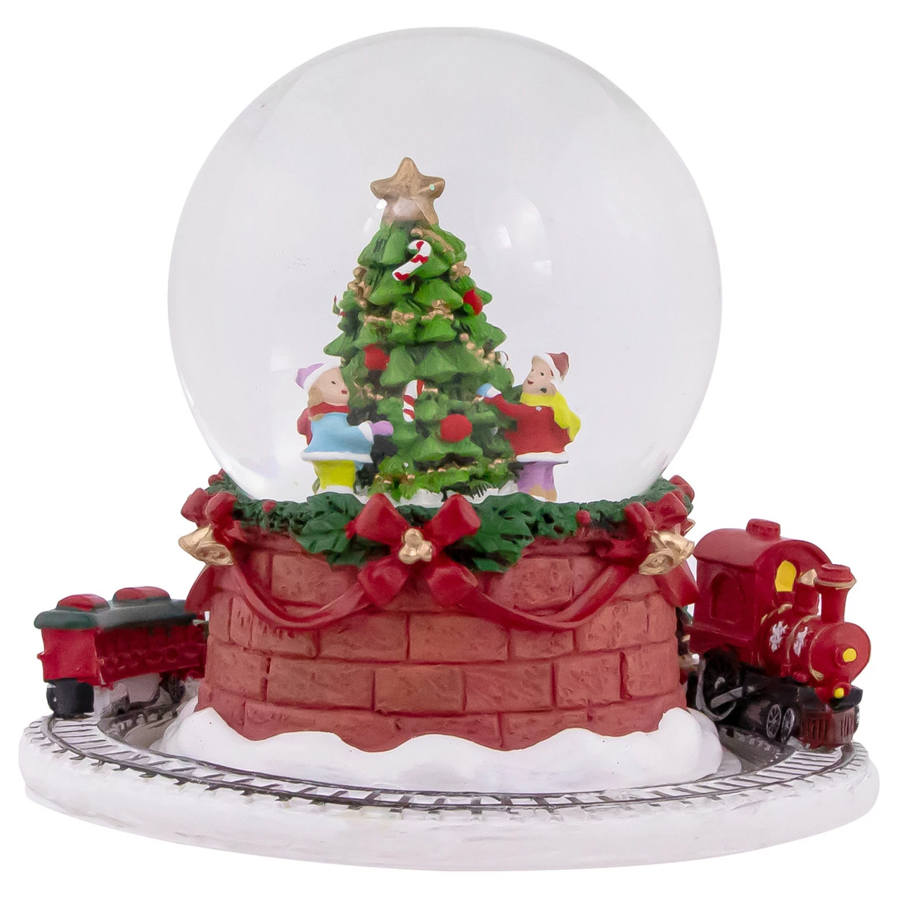 Northlight 6.5" Christmas Tree With Revolving Train Musical Snow Globe 1 Northlight 6.5" Christmas Tree With Revolving Train Musical Snow Globe