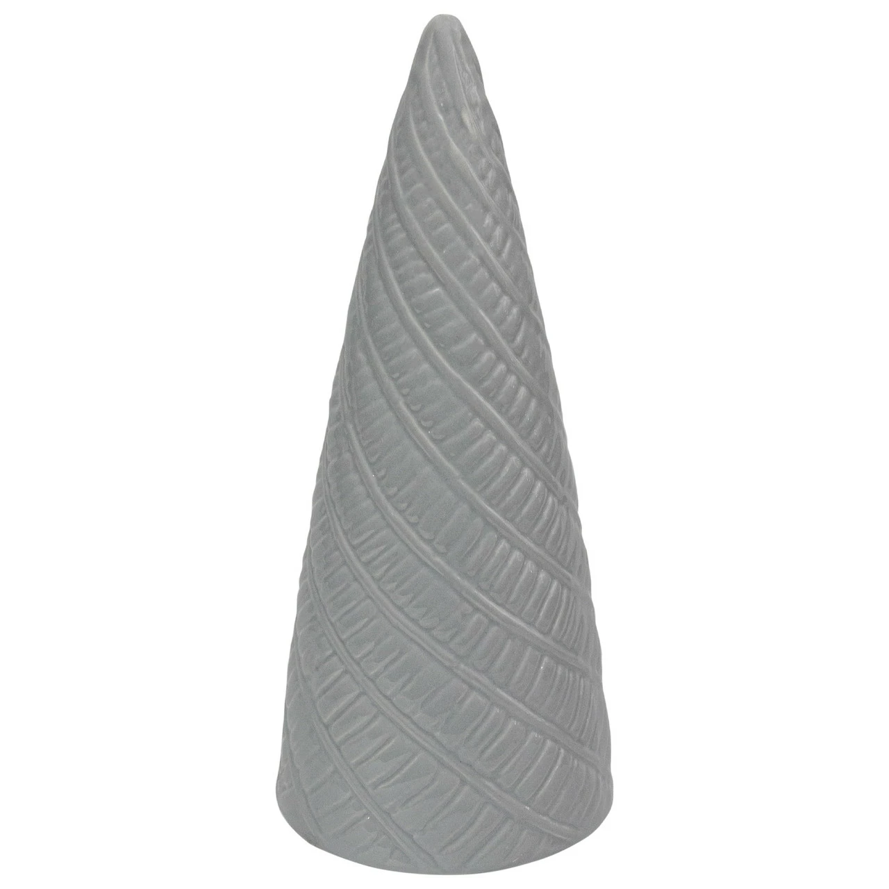 Northlight 7" Gray Ceramic Cone Tree Christmas Table Top Decoration 1 Northlight 7" Gray Ceramic Cone Tree Christmas Table Top Decoration