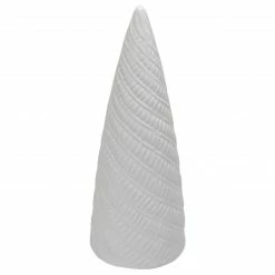 Northlight 10" White Ceramic Cone Tree Christmas Decoration