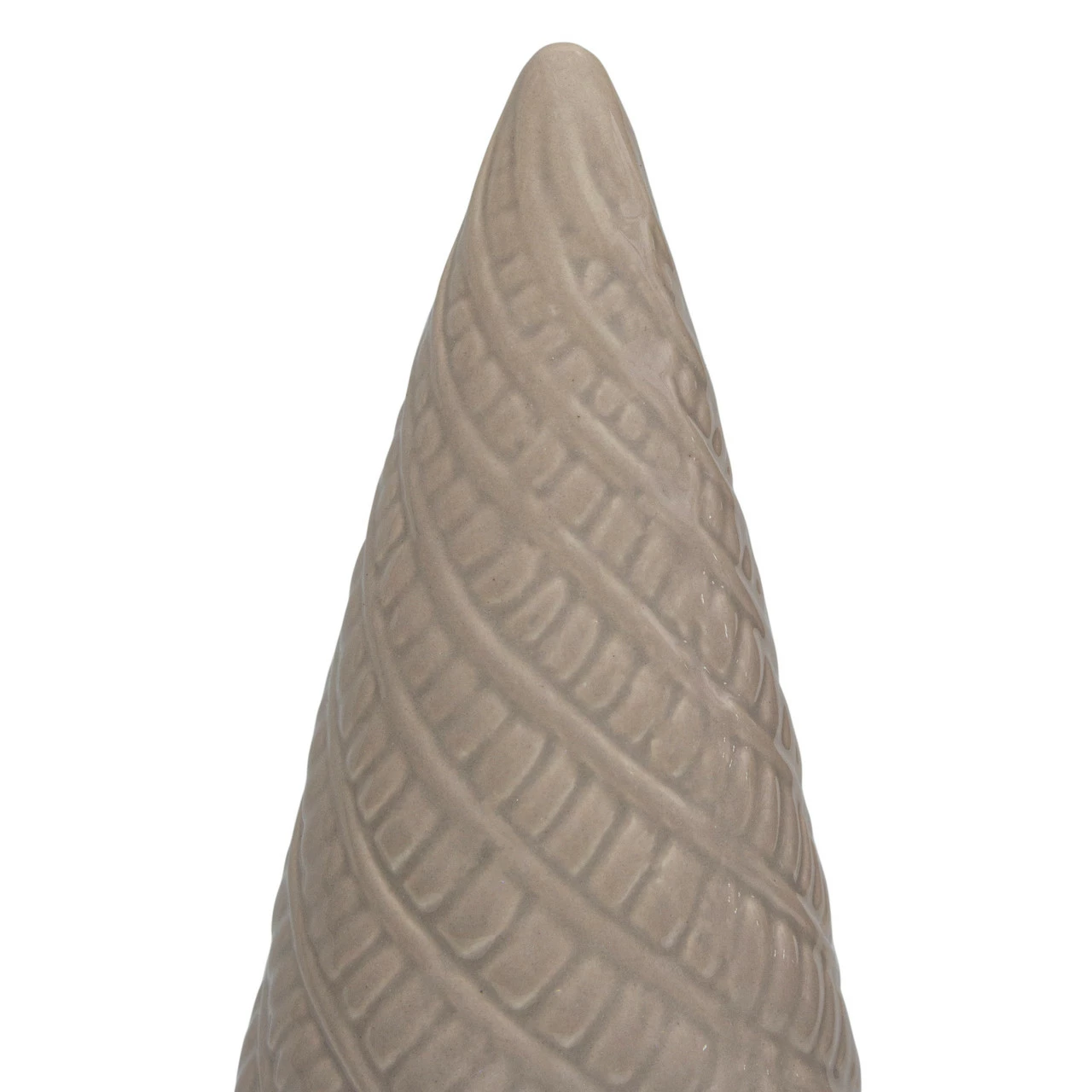 Northlight 10" Beige Ceramic Cone Christmas Tree Tabletop Decor 3 Northlight 10" Beige Ceramic Cone Christmas Tree Tabletop Decor - Image 3