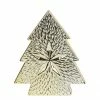 Northlight 8" Gold Ceramic Textured Tree With Star Table Top Christmas Decoration