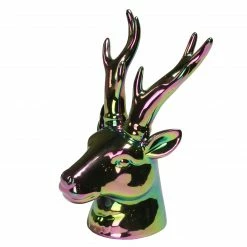 Northlight 7.5" Rainbow Electroplated Deer Head Christmas Decoration -Northlight Shop northlight q526346 2 36517.1588402573