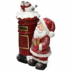 Northlight 15.5" Red And White Lighted Santa Claus Mailing Present Christmas Figurine -Northlight Shop northlight q526370 3 12751.1600478520