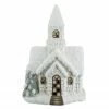 Northlight 20.25" LED Lighted White Glittered Church Christmas Decoration
