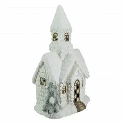 Northlight 20.25" LED Lighted White Glittered Church Christmas Decoration -Northlight Shop northlight q526375 2updated 30155.1664379672