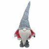 Northlight 23.25" Bobbling Red And Gray Christmas Gnome With Metal Spring Frame
