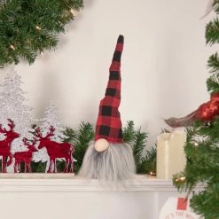 Northlight 16" Red And Black Buffalo Plaid Gnome Christmas Figure -Northlight Shop northlight q526382 style 16532.1665174042
