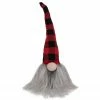 Northlight 16" Red And Black Buffalo Plaid Gnome Christmas Figure