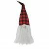 Northlight 28" Red And Black Buffalo Plaid Christmas Tabletop Gnome