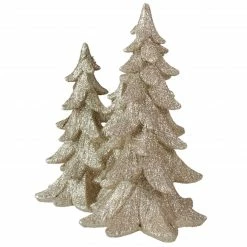 Northlight 7.5" LED Lighted Champagne Gold Glittered Christmas Trees Decoration, Warm White Lights -Northlight Shop northlight q587140 2 43171.1664638984