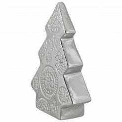 Northlight 6.5" Metallic Silver Ceramic Christmas Tree With Snowflakes Decoration -Northlight Shop northlight q587193 2 sample 37256.1665433002