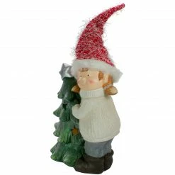 Northlight 30" Green And Red Girl Hugging A Tree Christmas Tabletop Decoration -Northlight Shop northlight q587219 3 14204.1601688801