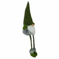 Northlight 21" Black And Dark Green Sitting Boy Gnome With A White Beard Christmas Tabletop Decoration -Northlight Shop northlight q587290 1 07211.1603850823