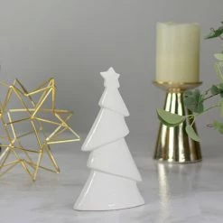 Northlight 7.5" White Ceramic Asymmetric Christmas Tree Decoration -Northlight Shop northlight q587352 5 sample 25157.1665088080