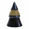 Northlight 4.5" Blue Ceramic Tabletop Christmas Tree With Jute Rope