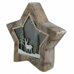 Northlight 13.25" LED Lighted Star With Reindeer In The Woods Scene Christmas Decoration -Northlight Shop northlight q592797 1 12761.1643415257