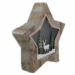 Northlight 13.25" LED Lighted Star With Reindeer In The Woods Scene Christmas Decoration -Northlight Shop northlight q592797 3 36184.1643415256