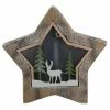 Northlight 13.25" LED Lighted Star With Reindeer In The Woods Scene Christmas Decoration
