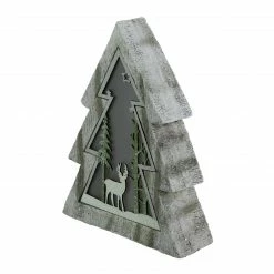 Northlight 13.5" LED Lighted Tree With Reindeer In The Woods Scene Christmas Decoration -Northlight Shop northlight q592798 3 84741.1643415249