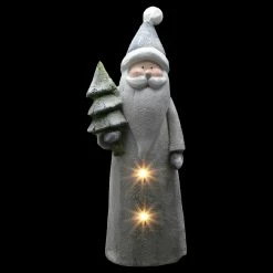 Northlight 19" LED Lighted Ceramic Santa With Tree Christmas Figure -Northlight Shop northlight q592799 black 83942.1665610753