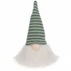 Northlight 5.5" Green And White Striped Knit Gnome Christmas Figure
