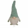 Northlight 13.75" Lighted Plush Green Fur Gnome Christmas Figure