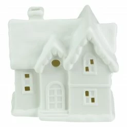 Northlight 4.25" LED Lighted Ceramic Christmas House, Warm White Lights
