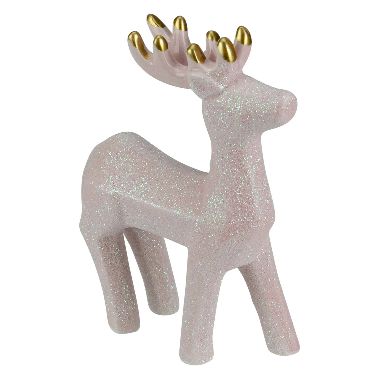 Northlight 6" Glittery Pink Ceramic Reindeer Christmas Figure 1 Northlight 6" Glittery Pink Ceramic Reindeer Christmas Figure