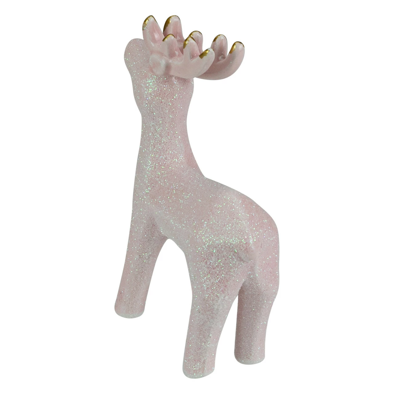 Northlight 6" Glittery Pink Ceramic Reindeer Christmas Figure 4 Northlight 6" Glittery Pink Ceramic Reindeer Christmas Figure - Image 4
