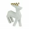 Northlight 4.25" Glittery White Ceramic Reindeer Christmas Figure