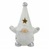Northlight 17" LED Lighted White And Gray Gnome Christmas Tabletop Decoration