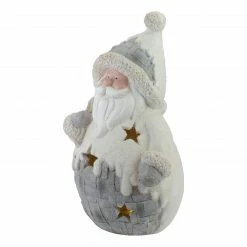 Northlight 21" LED Lighted White And Gray Santa Christmas Tabletop Decoration -Northlight Shop northlight q5oy087 17a0306 52 3 83726.1600391915