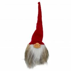 Northlight 11" Red And White Christmas Gnome With Long Beard