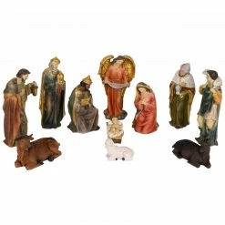 Northlight 11-Piece Brightly Colored Christmas Nativity Set 8"