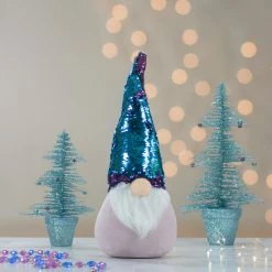 Northlight 17.5" Gnome With Purple And Blue Flip Sequin Hat Christmas Decoration -Northlight Shop northlight qs28582 7 55757.1665611634
