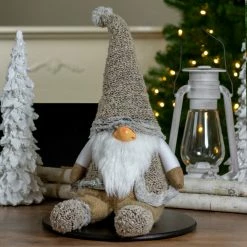 Northlight 17" Gray And Beige Sitting Christmas Gnome Decoration -Northlight Shop northlight qs28583 6 40183.1588402561